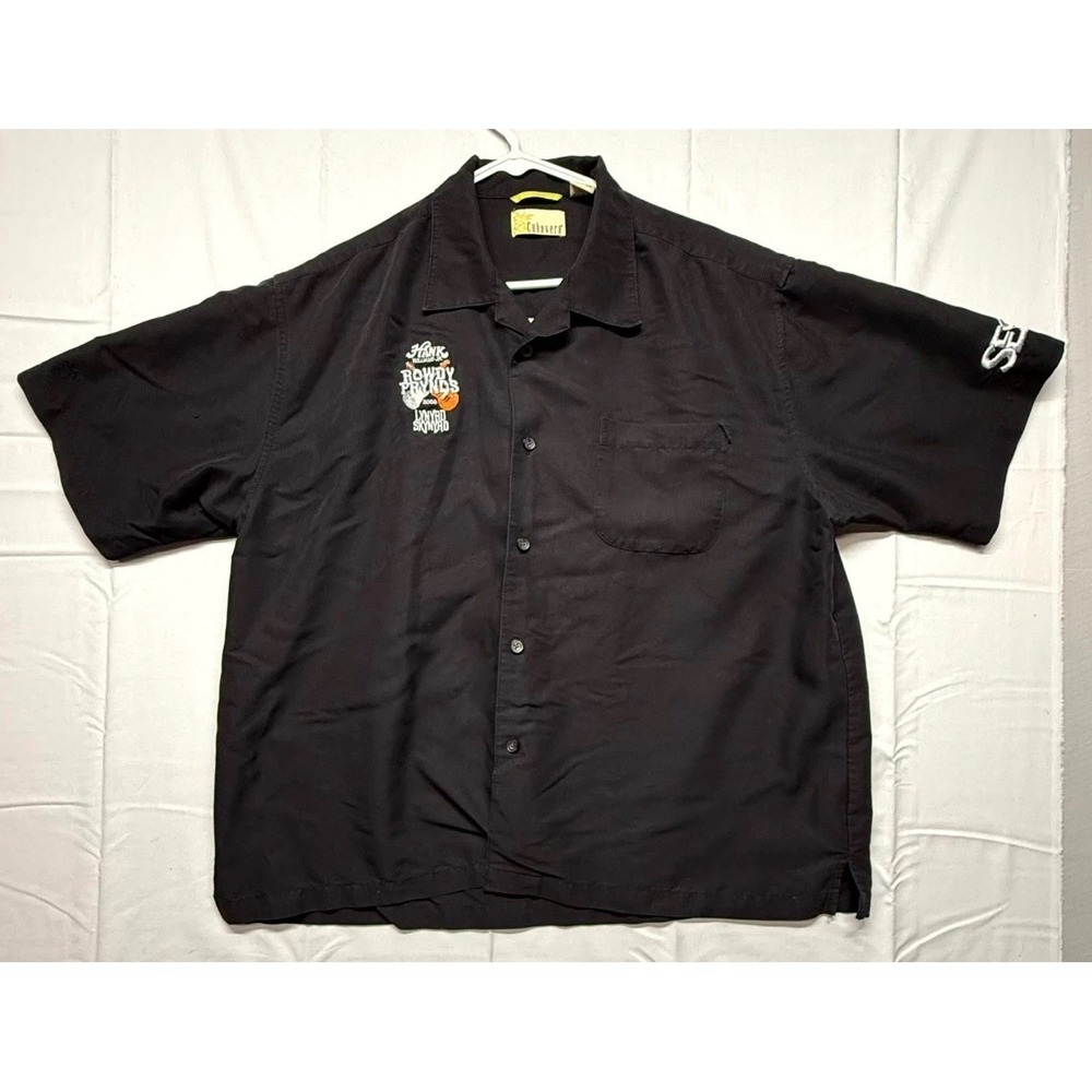 Cubavera Shirt Mens XL Black Hank Williams Lynyrd Skynyrd Rowdy Frynds Button Up